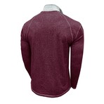 Melange 1/4-Zip Long-Sleeve Pullover // Bordo (S)
