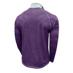 Melange 1/4-Zip Long-Sleeve Pullover // Purple (XS)