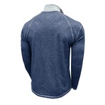 Melange 1/4-Zip Long-Sleeve Pullover // Denim Blue (L)