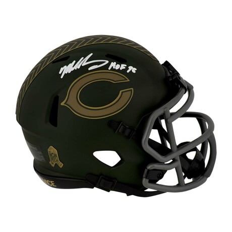 Mike Singletary // CHI Bears Bears // Signed 2025 SALUTE Riddell Speed Mini