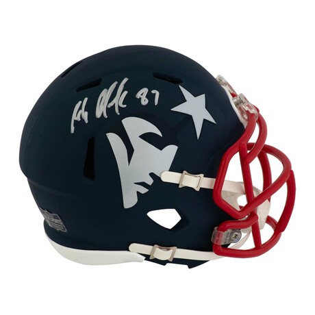 Rob Gronkowski // NE Patriots // Signed AMP Riddell Speed Mini