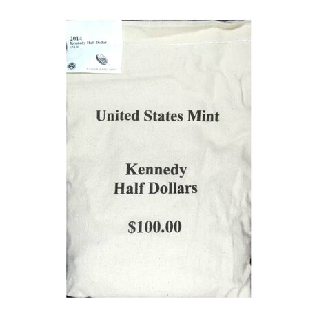 2014 P & D Kennedy Half Dollar Mint Bag
