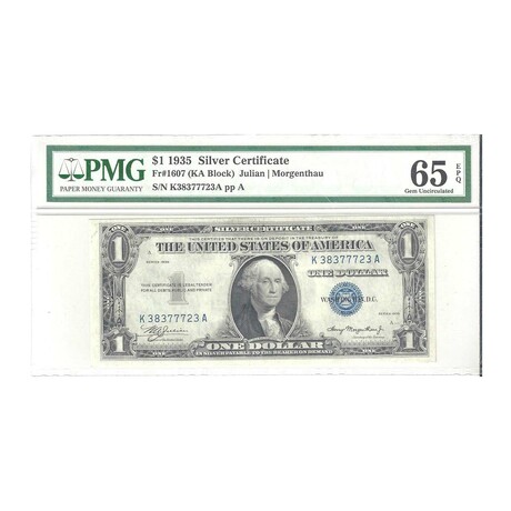 1935 E $ 1 Silver Certificate PMG 65 # 723