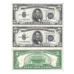 1934 B $ 5 Silver Certificate 2 CONSECUTIVE Notes # 148 - # 149