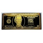 2003 $ 5 Federal Reserve 4 Ounce Silver Gold Colored Bar