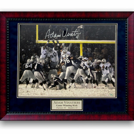 Adam Vinatieri // NE Patriots // Signed Photo + Framed