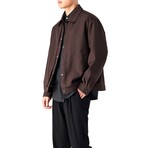 Button-Up Work Jacket // Brown (XS)