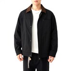 Zip-Up Collar Detail Jacket // Black (XS)