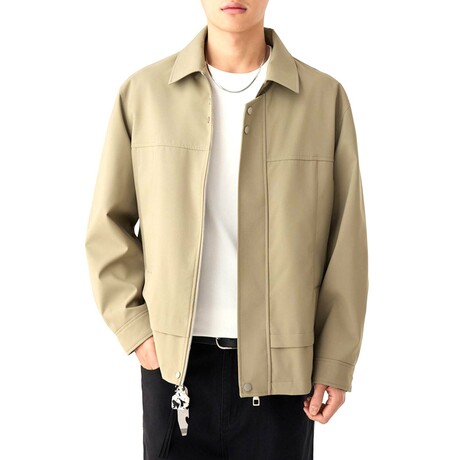 Zip-Up Jacket // Khaki (XS)