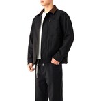 Zip-Up Collar Detail Jacket // Black (XS)