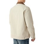 Zip-Up Collar Detail Jacket // Apricot (S)