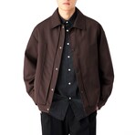 Button-Up Work Jacket // Brown (XS)