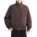 Zip-Up High Neck Bomber Jacket // Purple (S)