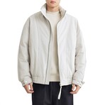 Zip-Up High Neck Jacket // Apricot (XS)