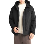 Zip-Up Hooded Jacket // Black (XS)