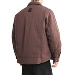 Button-Up Utility Jacket // Purplish Red (S)