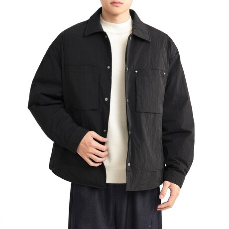 Button-Up Utility Jacket // Black (XS)
