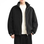 Zip-Up High Neck Jacket // Black (XS)