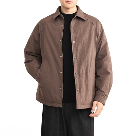 Button-Up Jacket // Brown (XS)