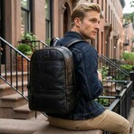 26 Premium Leather Backpack // Brown
