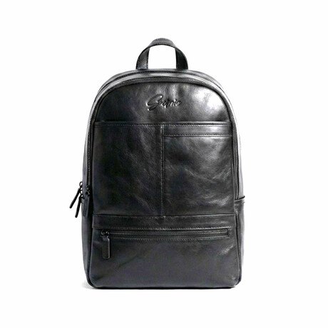 26 Premium Leather Backpack // Black