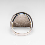 Genuine Seymchan Meteorite Ring in Sterling Silver (Size: 9 3/4)
