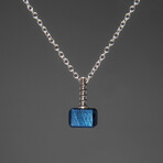 Muonionalusta Meteorite Hammer Pendant with 18" Sterling Silver Chain