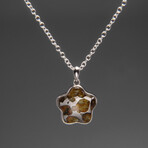 Sericho Pallasite Meteorite Pendant (5 grams) with 18" Sterling Silver Chain