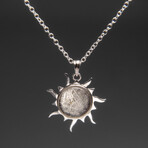 Muonionalusta Meteorite Round Pendant (7 grams) with 18" Sterling Silver Chain