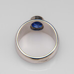 Genuine Kyanite Sterling Silver Men's Ring (Size 10.5)