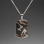Sericho Pallasite Meteorite Pendant (4.9 grams) with 18" Sterling Silver Chain