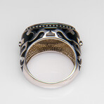 Genuine Seymchan Meteorite Ring in Sterling Silver