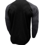 Crewneck Raglan Long-Sleeve T-Shirt // Black + Gray (XS)