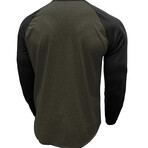 Crewneck Raglan Long-Sleeve T-Shirt // Army Green (S)