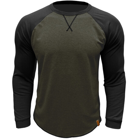 Crewneck Raglan Long-Sleeve T-Shirt // Army Green (XS)