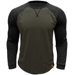 Crewneck Raglan Long-Sleeve T-Shirt // Army Green (S)
