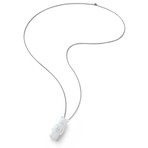 Baccarat X Be@rbrick Crystal + Sterling Silver Bear Pendant Necklace // 16"-18" // White
