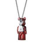Baccarat X Be@rbrick Crystal + Sterling Silver Bear Pendant Necklace // 16"-18" // Red