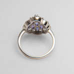 Genuine Tanzanite Gemstone Sterling Silver Ring // Size 8 3/4