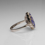 Genuine Tanzanite Gemstone Sterling Silver Ring // Size 8 3/4