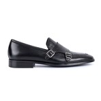 Ledonia Double Monk Strap Loafer // Black (US: 7)