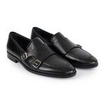 Ledonia Double Monk Strap Loafer // Black (US: 7)