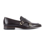 Ledonia Double Monk Strap Loafer // Dark Brown (US: 7)