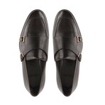 Ledonia Double Monk Strap Loafer // Dark Brown (US: 7)