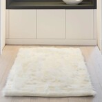 Luxe Hudson Faux Sheepskin Trio Rug (Black)