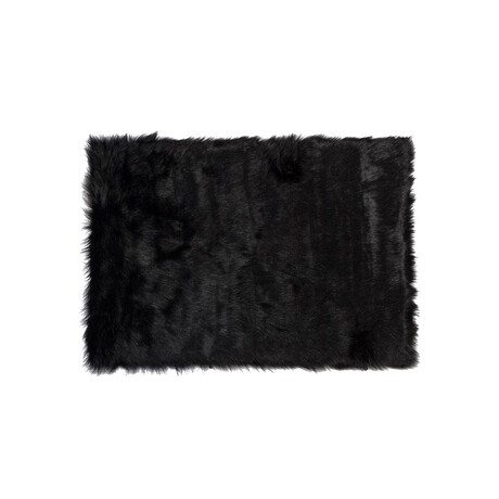 Luxe Hudson Faux Sheepskin Trio Rug (Black)