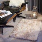 Luxe Hudson Faux Sheepskin Single Rug (Black)