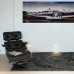 Luxe Hudson Faux Sheepskin Rectangular Rug (Black)