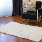 Luxe Hudson Faux Sheepskin Trio Rug (Black)