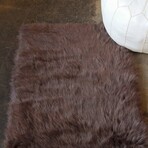 Luxe Hudson Faux Sheepskin Single Rug (Black)